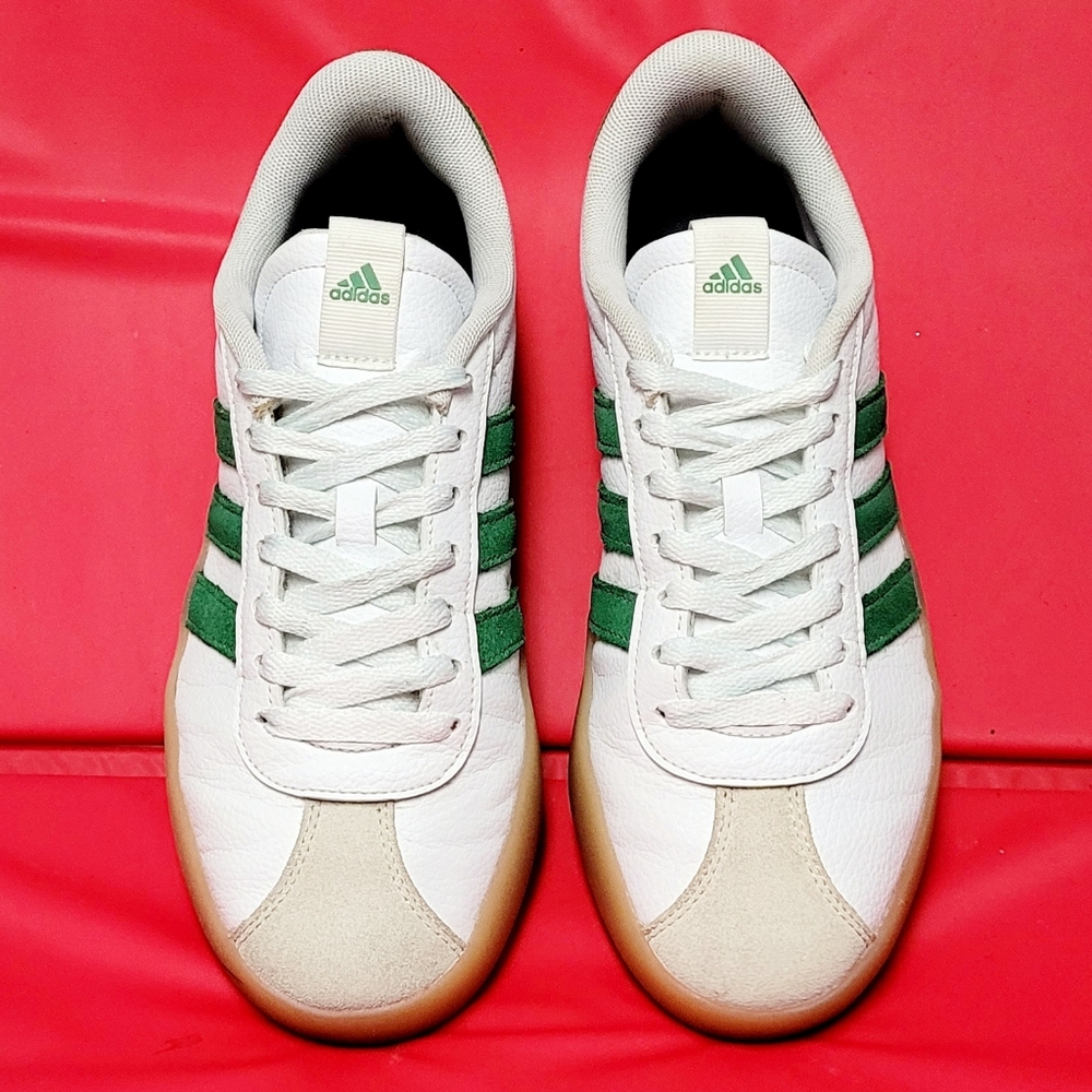 Adidas VL Court 3.0 Green Stripes Men's Casual Sneakers #133595173 size 8 - Picture 3 of 11